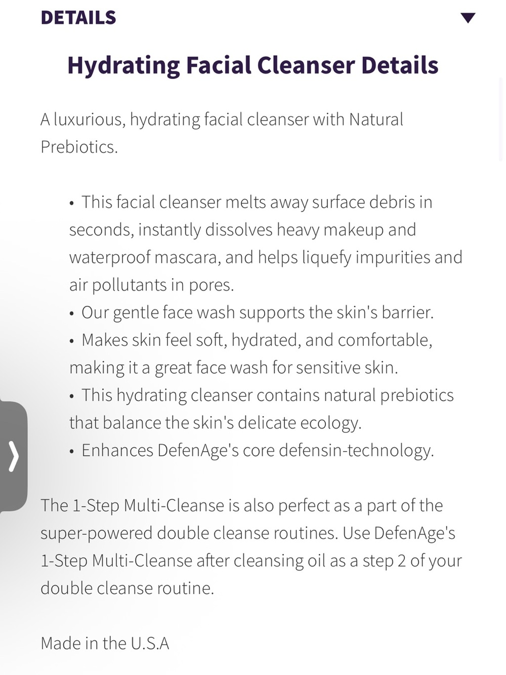 Defenage 1 step multi cleanse facial cleanser $46 - Picture 6 of 6